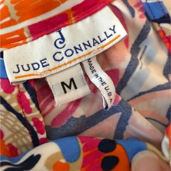 Jude Connally Pink and Orange Patterned Halter Dress, Medium - Picture 2 of 7